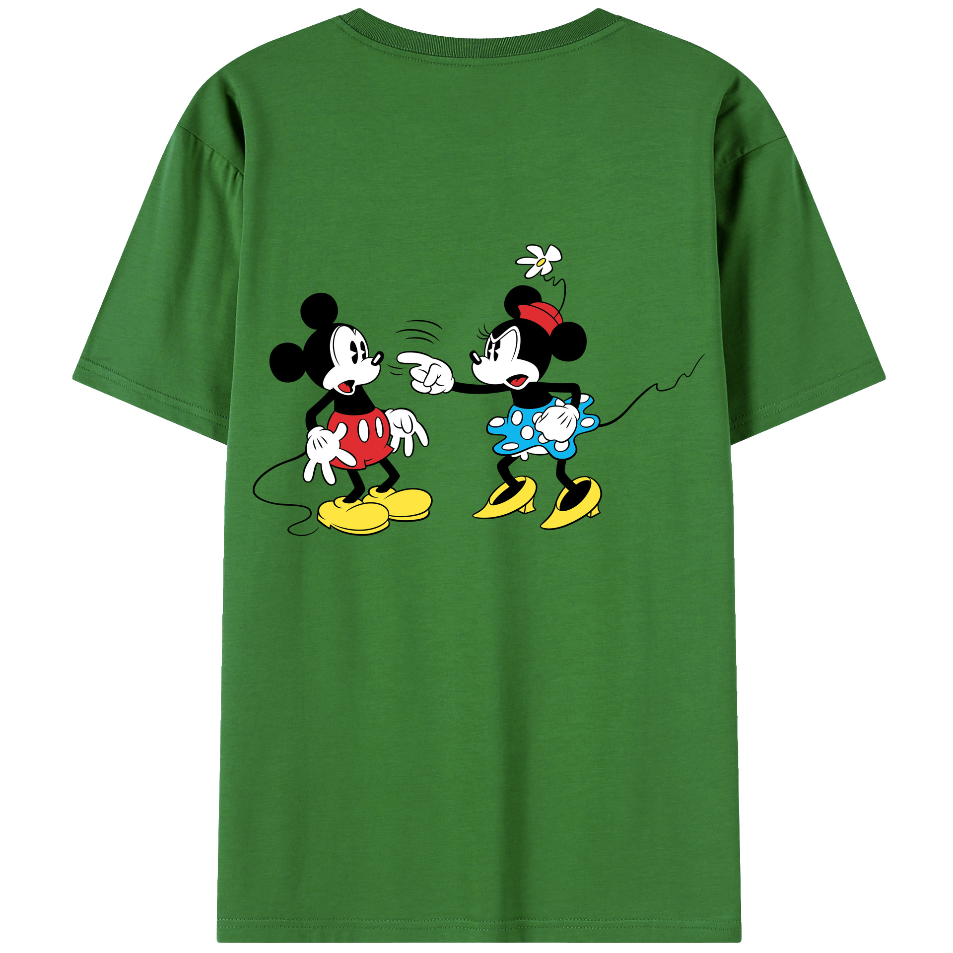 （画像用） ミッキーマウス Mickey Mouse レディース半袖Tシャツ(バックプリント)